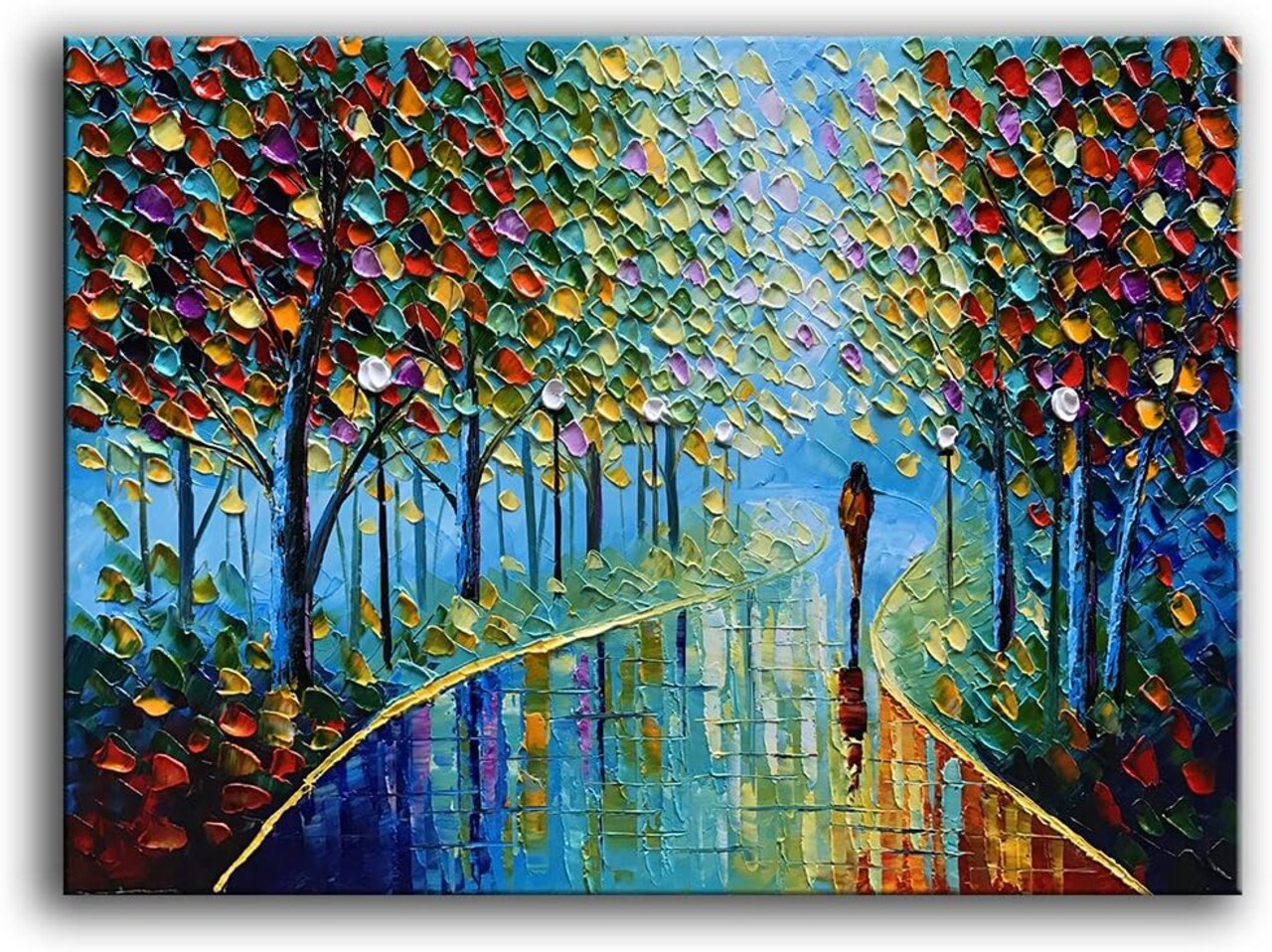 Landscape Oil Painting On Canvas Textured Tree Abstract Contemporary Art Wall Paintings Handmade painting Home Office Decorations Canvas Wall Art painting